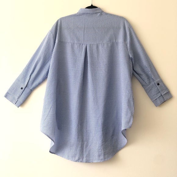 TOPSHOP Striped Buttons Down Shirt Size 2 - Picture 3 of 7